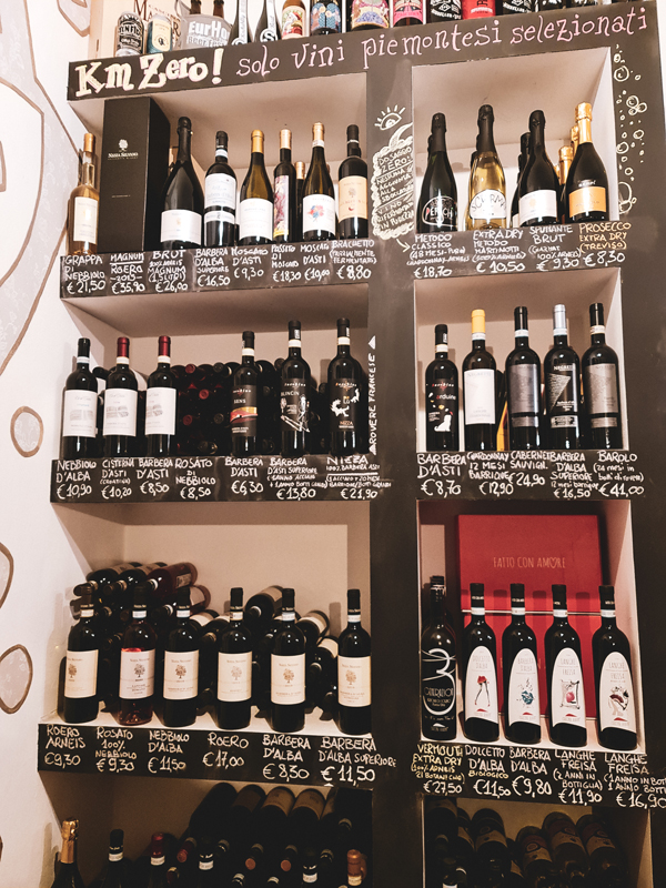 Bottiglie di vino Piemontese